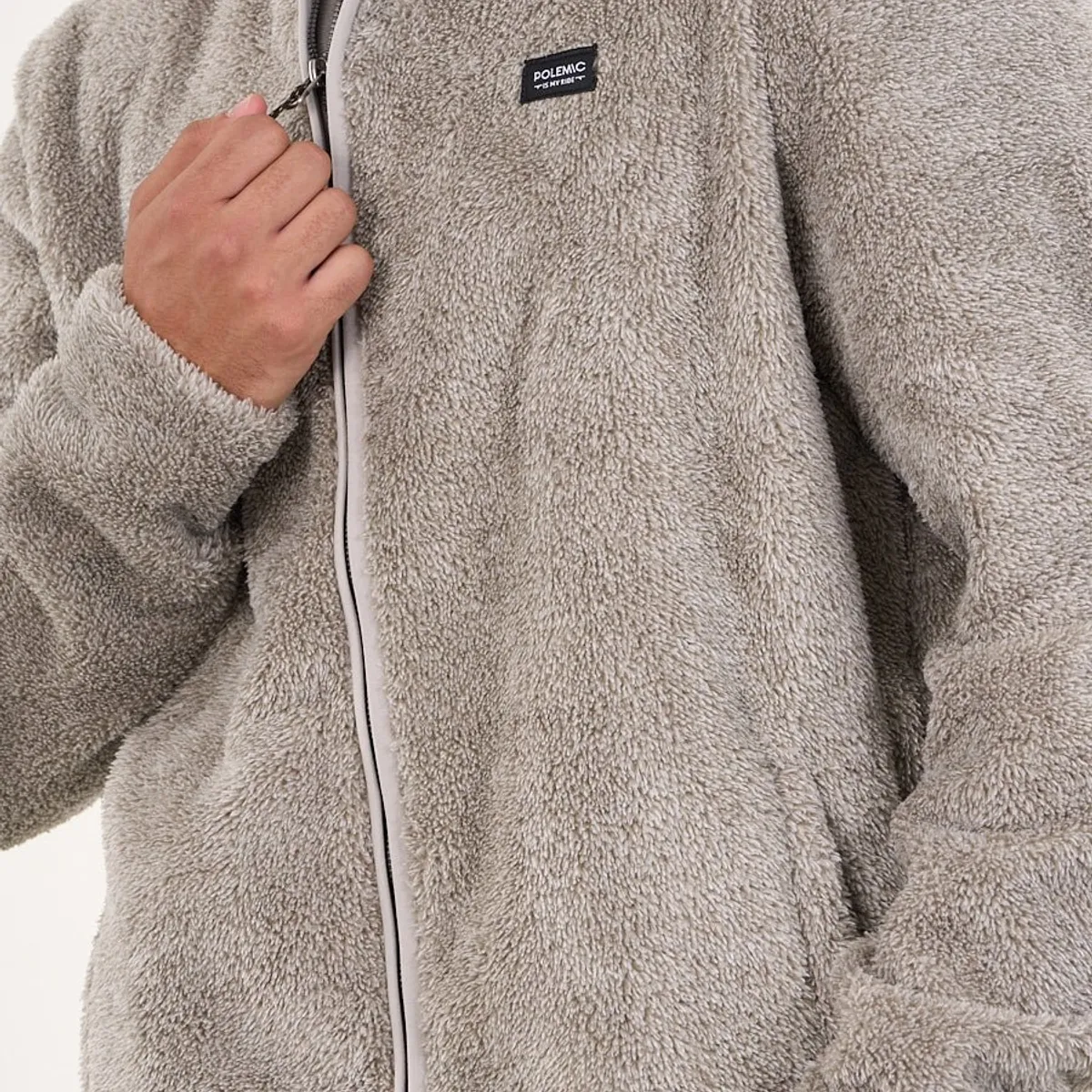 POLEMIC - Poleron Bonded Polar Shaggy sin gorro 8700 Polemic