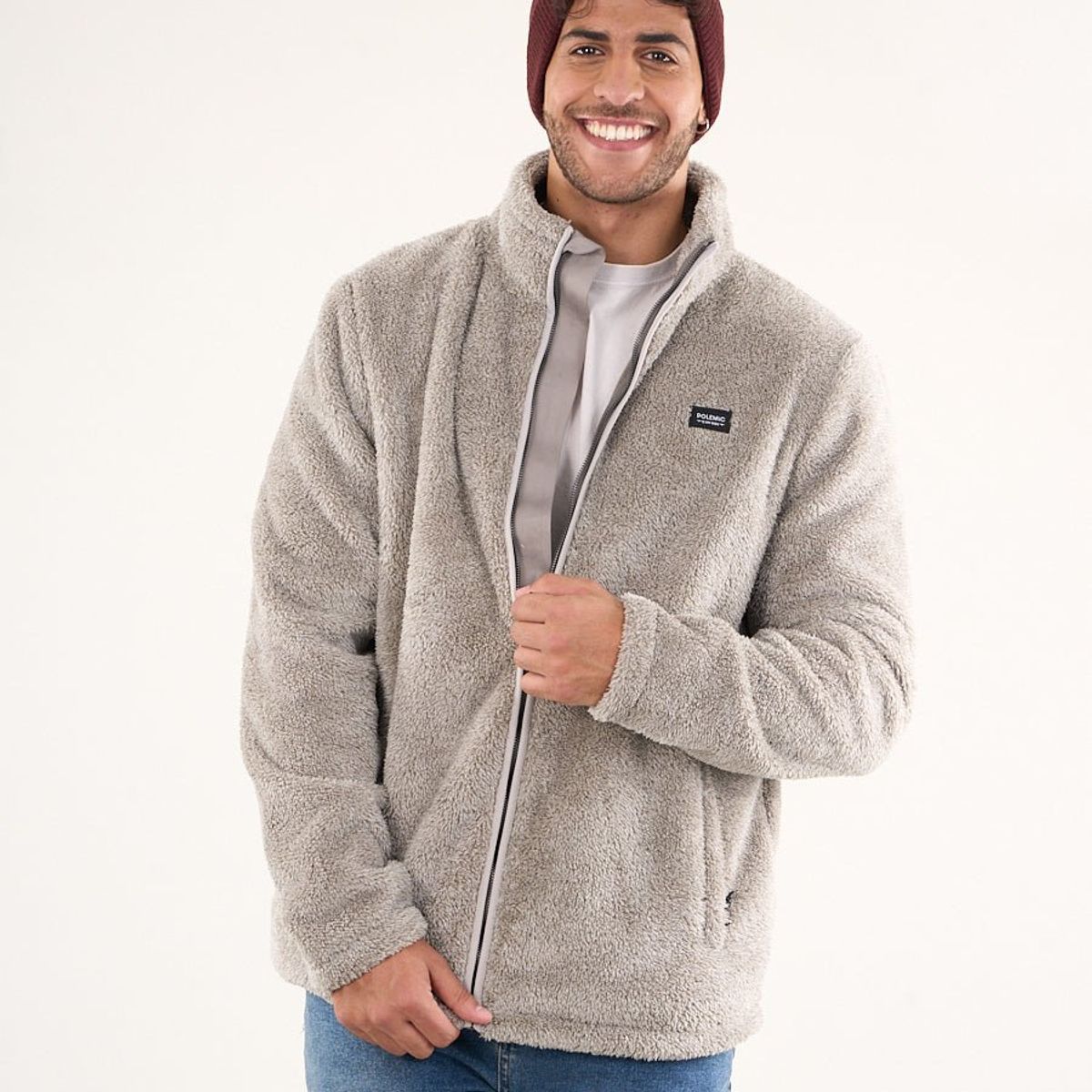 POLEMIC - Poleron Bonded Polar Shaggy sin gorro 8700 Polemic