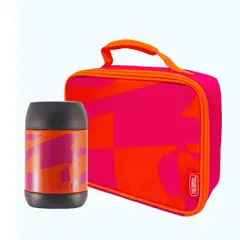 THERMOS - PACK ESCOLAR TERMO COMIDA 500ML + LONCHERA NARANJA