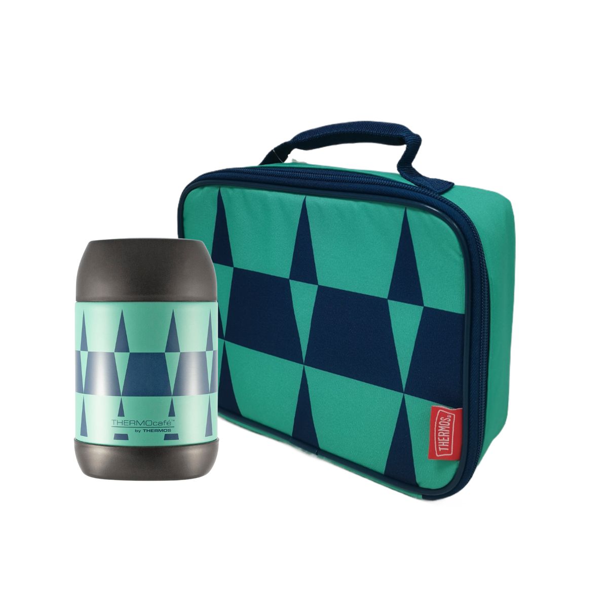 THERMOS - PACK ESCOLAR TERMO COMIDA 500ML + LONCHERA AZUL