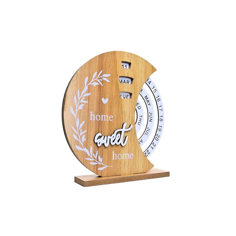 SOLEIO - Calendario Eterno de Madera Giratorio Decorativo Luna