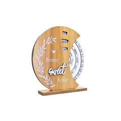 SOLEIO - Calendario Eterno de Madera Giratorio Decorativo Luna