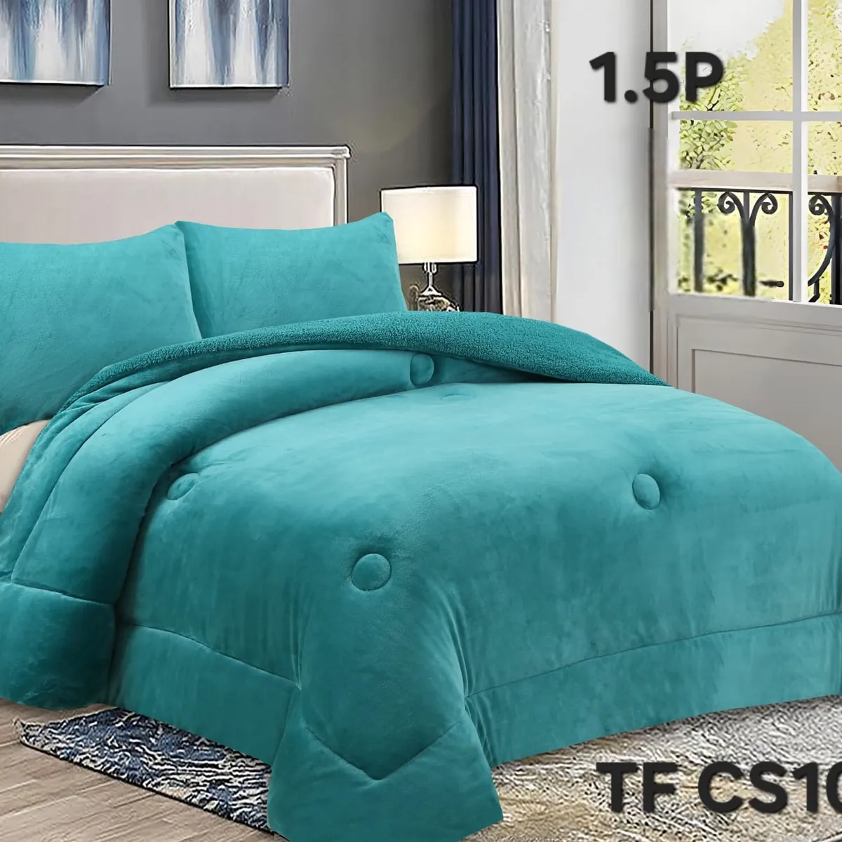 ANGELES DEL HOGAR - COBERTOR DE INVIERNO PLUSH LISO PLAZA Y MEDIA