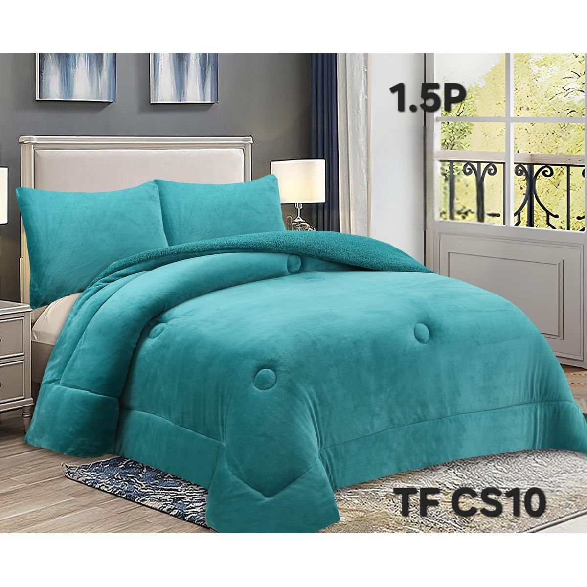 ANGELES DEL HOGAR - COBERTOR DE INVIERNO PLUSH LISO PLAZA Y MEDIA