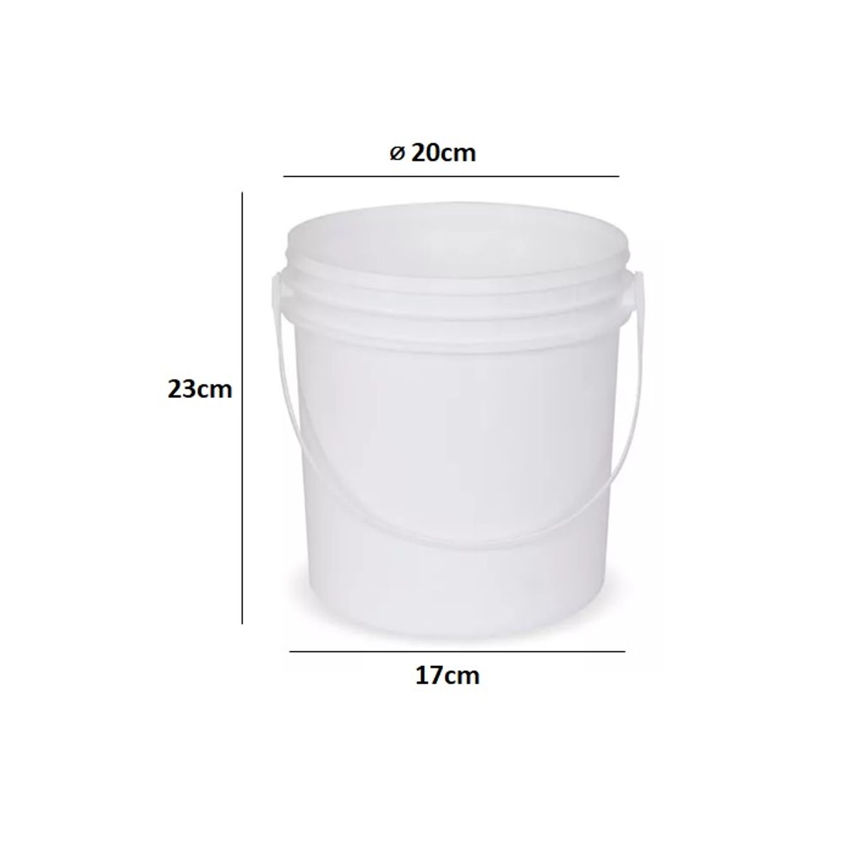 GENERICO - Balde 5 Litros Sin Tapa Con Manilla Resistente