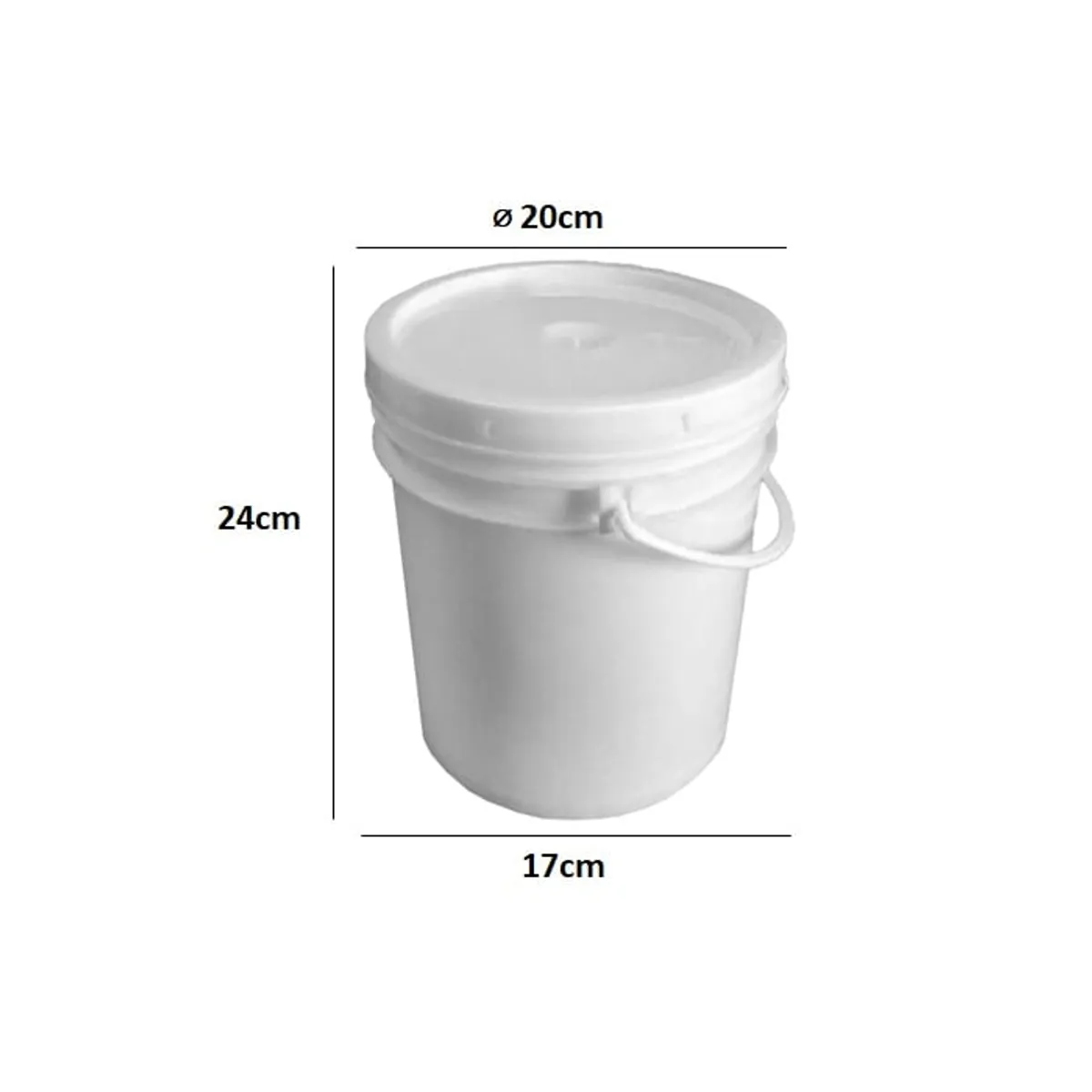 GENERICO - Balde 5 Litros Con Tapa Con Manilla Resistente