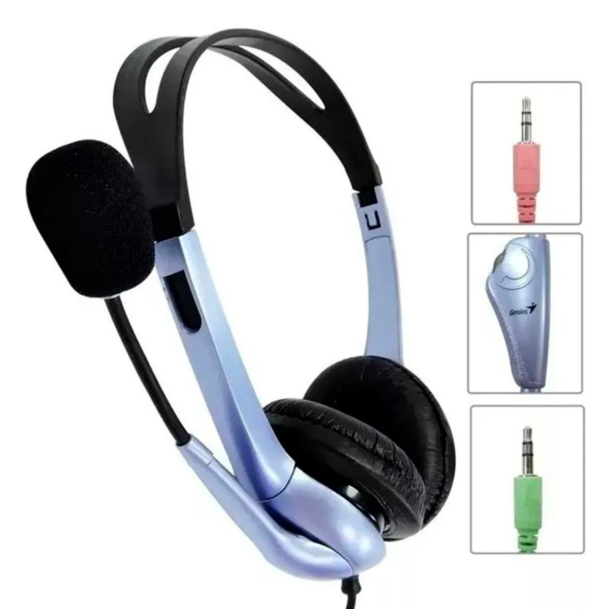 GENIUS - Audifono Con Microfono Cable Conexión Auxiliar Genius HS-04S