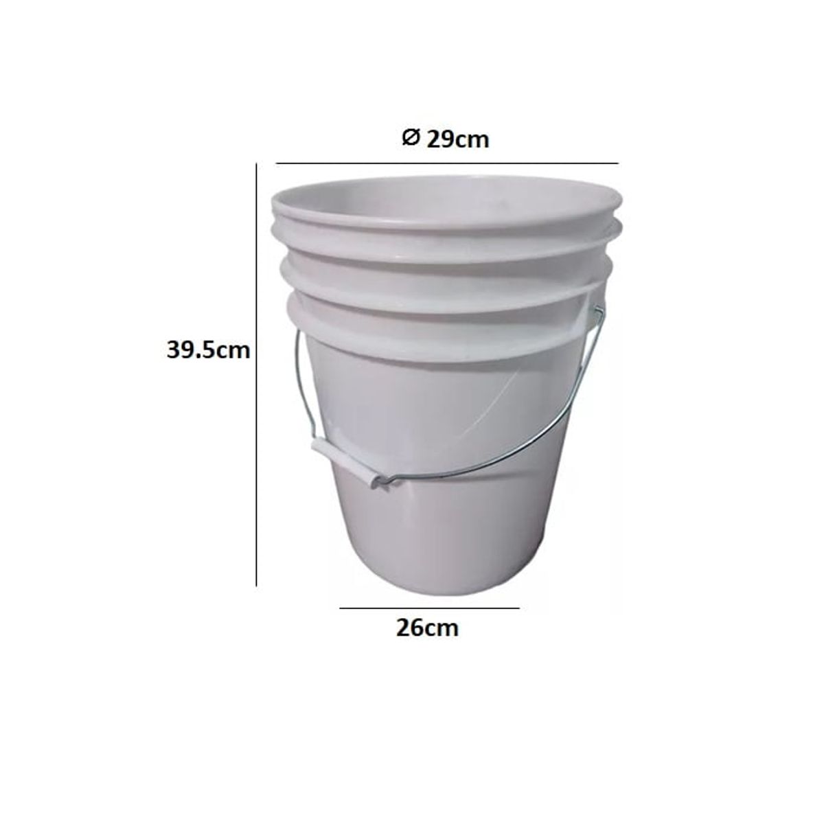 GENERICO - Balde 20 Litros Sin Tapa Con Manilla Resistente