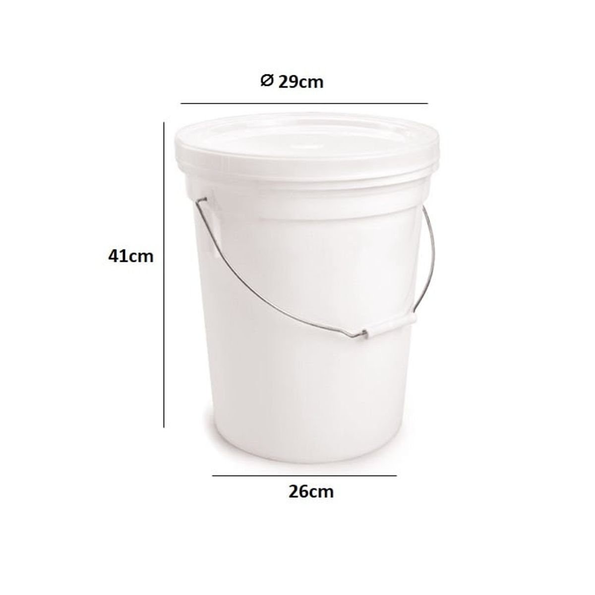 GENERICO - Balde 20 Litros Con Tapa Manilla Resistente