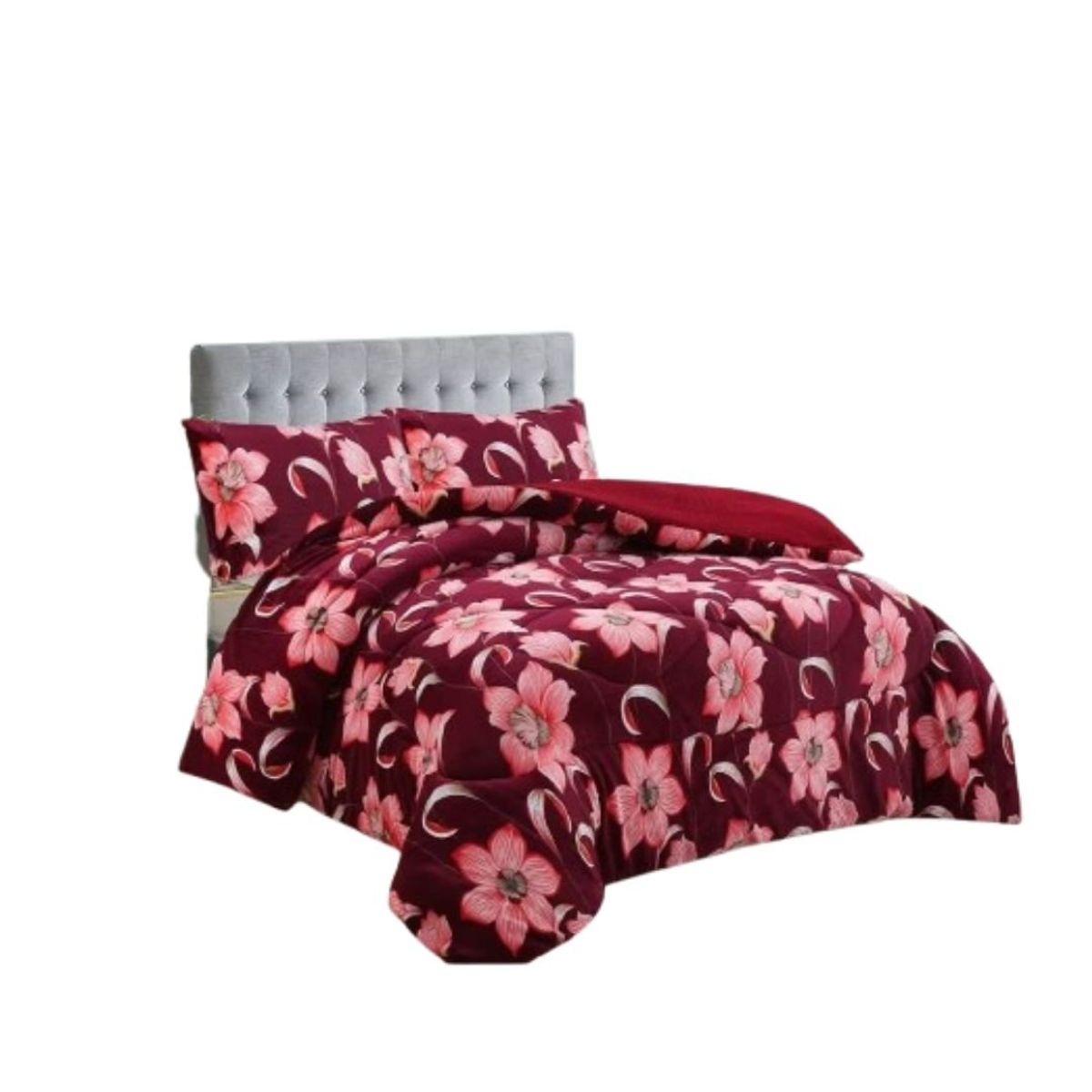 GENERICO - Cobertor Chiporro Invierno 2 Plazas - Burdeo Flores 184