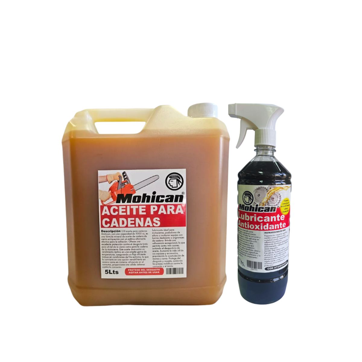 MOHICAN - ACEITE CADENA MOTOSIERRA 5L + LUBRI ANTIOXIDANTE 1L MOHICAN