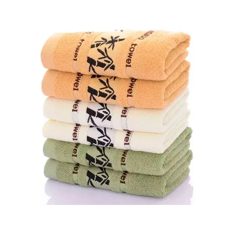 GENERICO - Set 6 Toalla De Baño Algodón Bamboo Súper Suaves