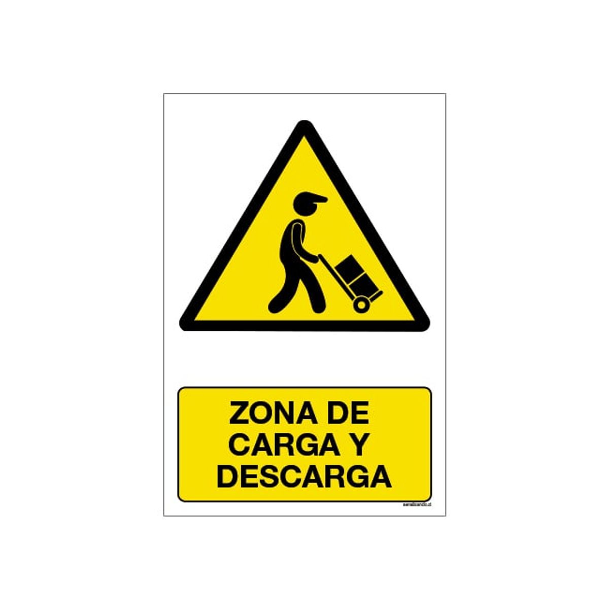 MAU PRINT - Señaletica Advertencia Zona de carga y Descarga 20x30