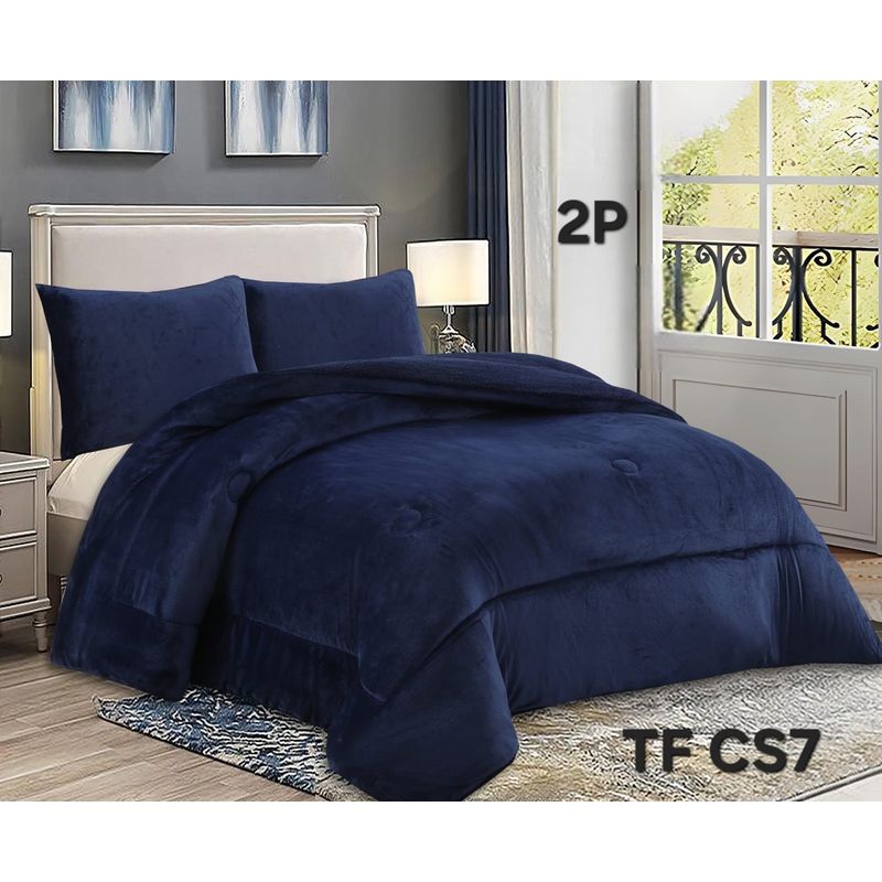 ANGELES DEL HOGAR - COBERTOR DE INVIERNO PLUSH LISO 2 PLAZAS
