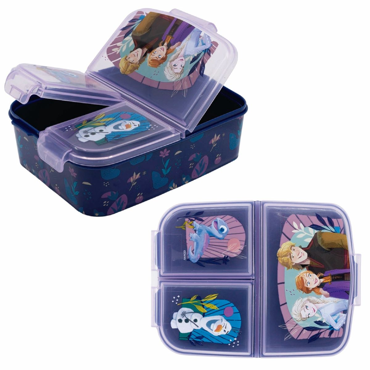 FROZEN - Tupper Contenedor de Frozen hermético - Sandwichera con Divisiones