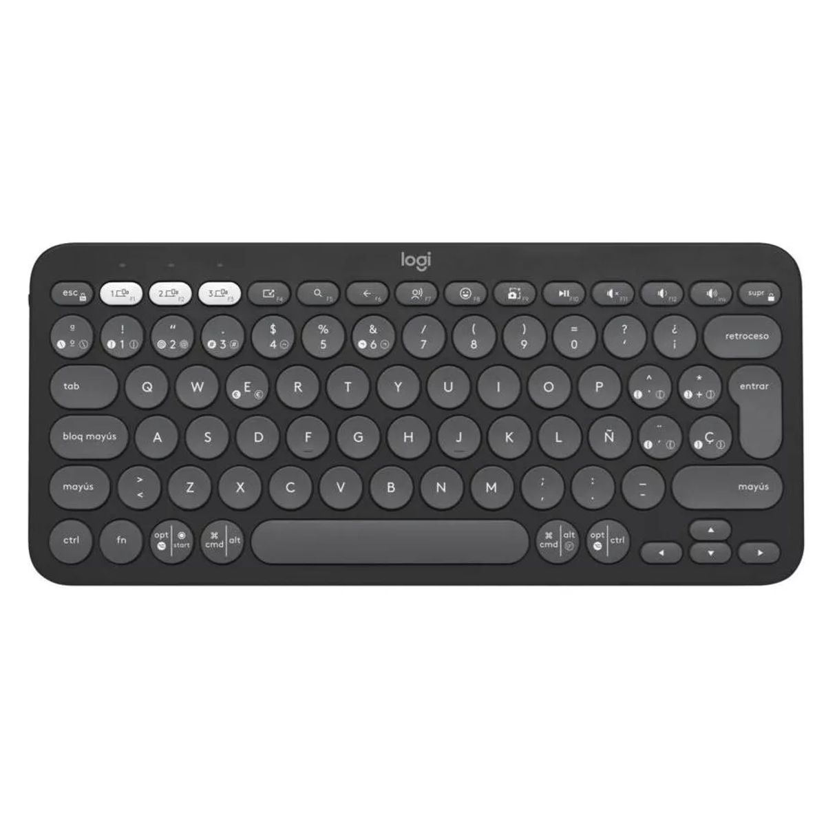 LOGITECH - Teclado - Logitech Pebble Keys 2 K380s - 75% - Bluetooth - Graphite