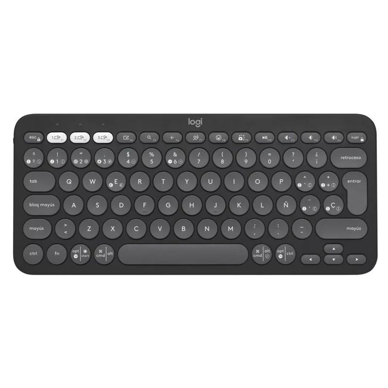 LOGITECH - Teclado - Logitech Pebble Keys 2 K380s - 75% - Bluetooth - Graphite