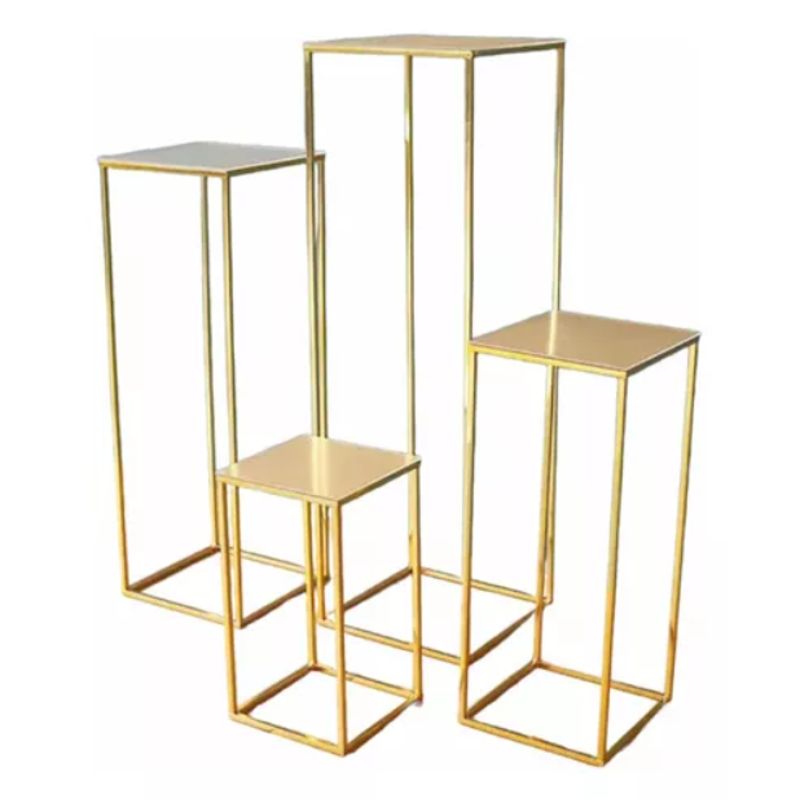 GENERICO - Mesas Candy Bar Decoracion 4 Pzs Estructura Metalicas Fiesta