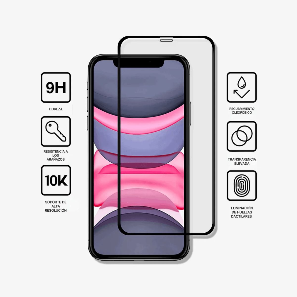 GENERICO - Carcasa Magsafe + Mica Vidrio iPhone 12 y 12Pro