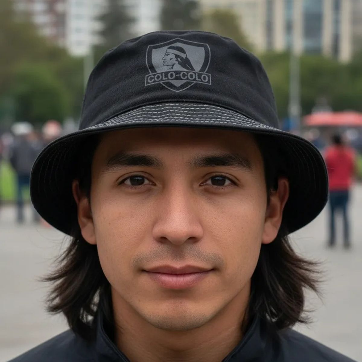 COLO COLO - Gorro Sombrero Barra De Algodón Colo Colo - Negro
