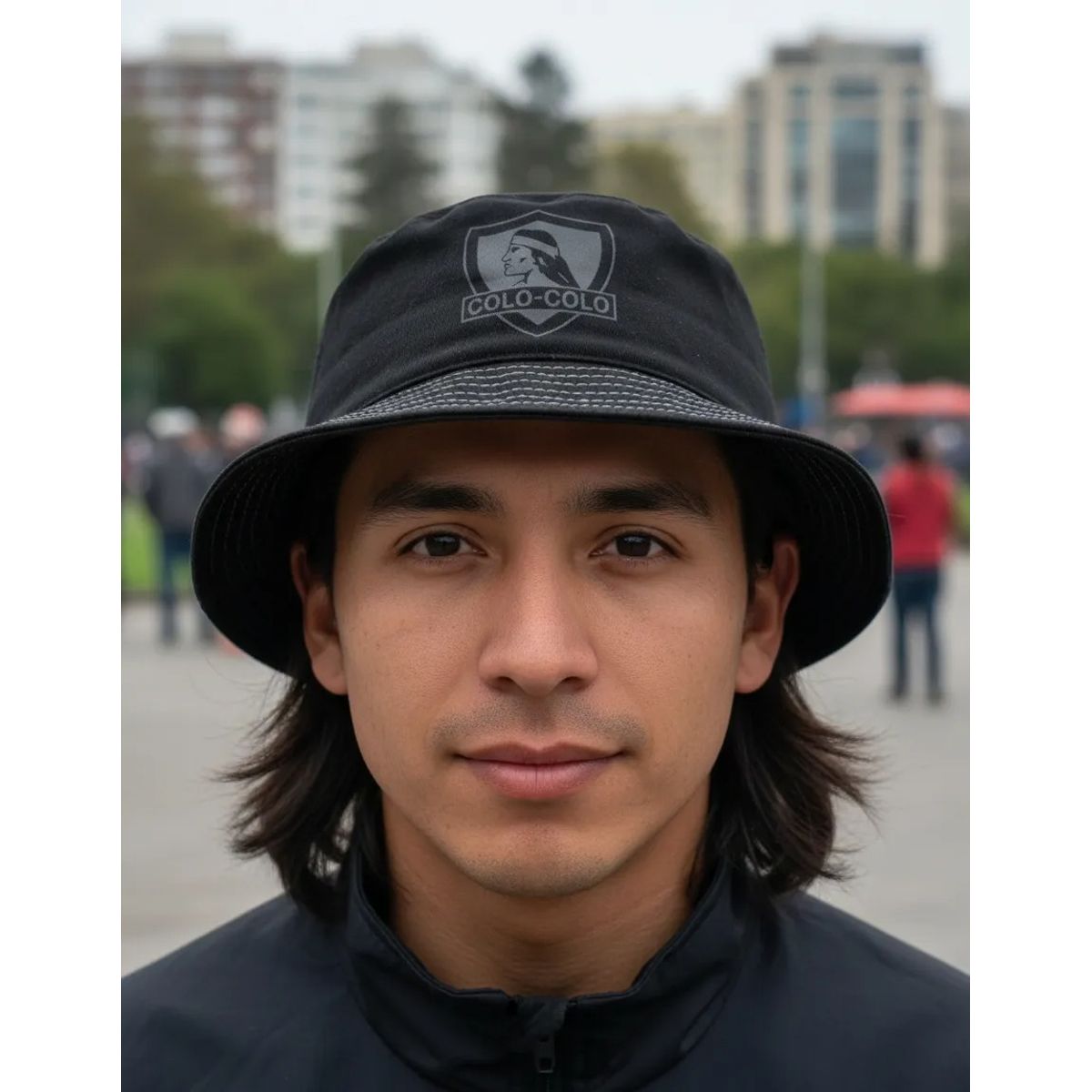 COLO COLO - Gorro Sombrero Barra De Algodón Colo Colo - Negro