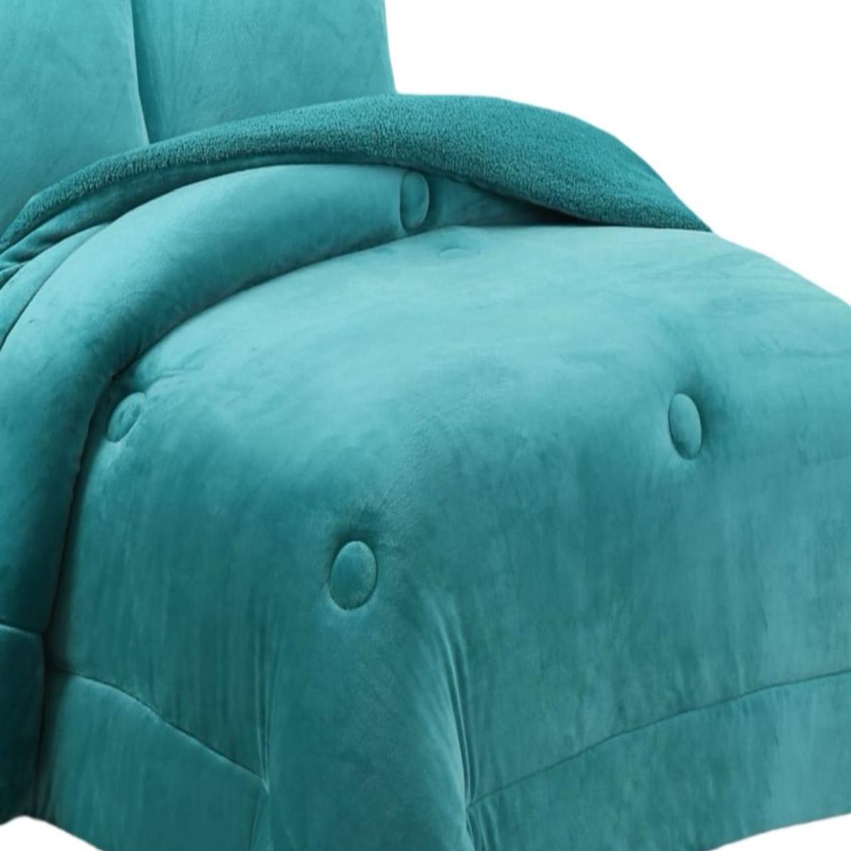 GENERICO - COBERTOR INVIERNO KING - SUPER KING TURQUESA