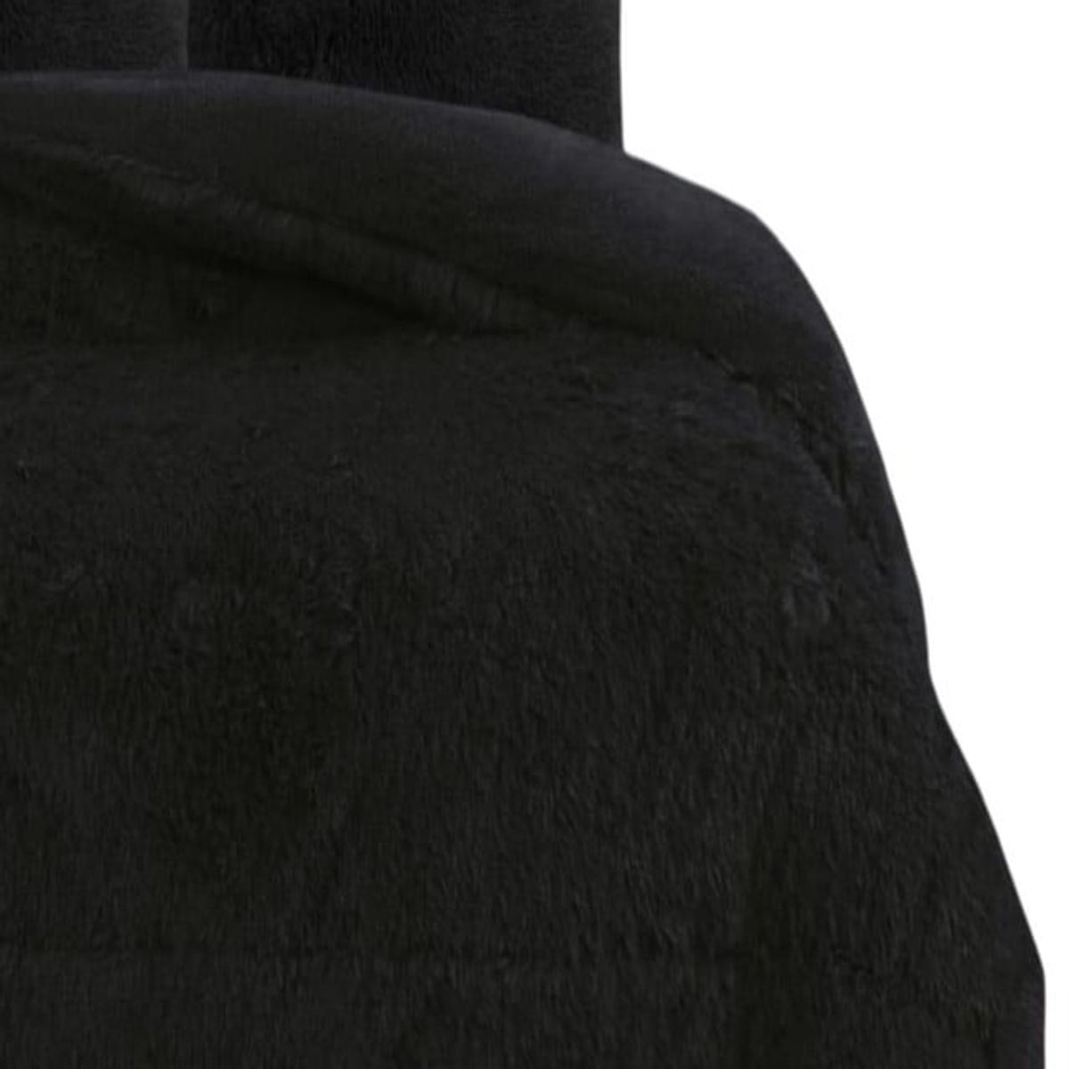 GENERICO - COBERTOR PELUDO CON CHIPORRO INVIERNO 2 PLAZAS Negro