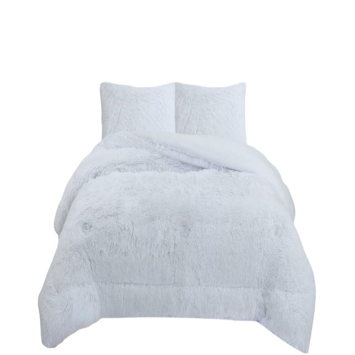 GENERICO - COBERTOR PELUDO CON CHIPORRO INVIERNO 2 PLAZAS Blanco