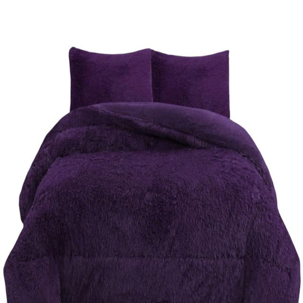 GENERICO - COBERTOR PELUDO CON CHIPORRO INVIERNO 2 PLAZAS Violeta_.
