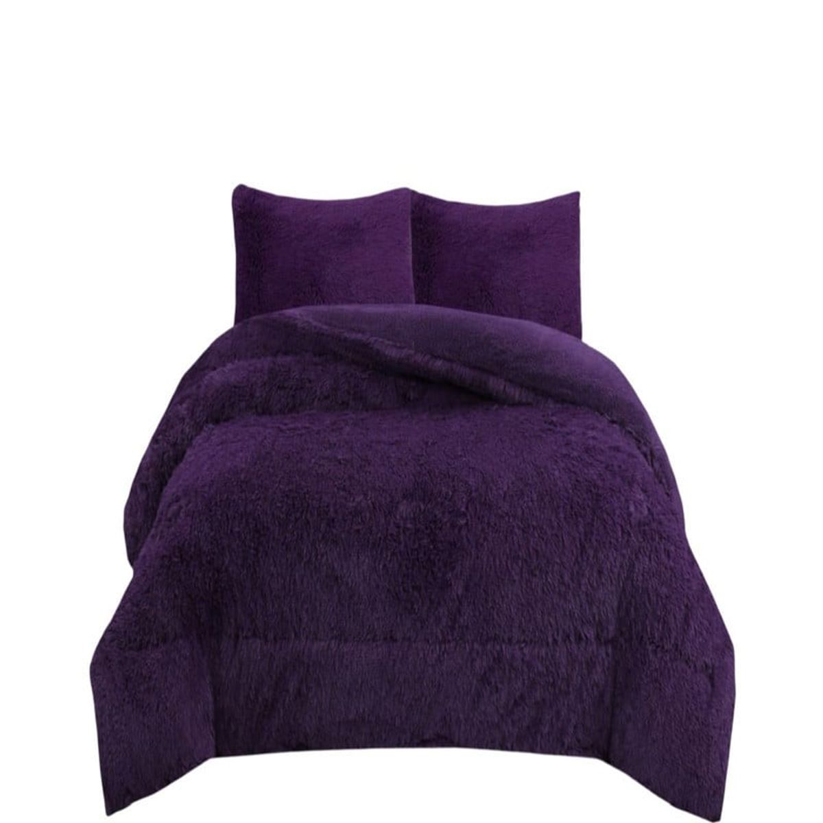 GENERICO - COBERTOR PELUDO CON CHIPORRO INVIERNO 2 PLAZAS Violeta_.