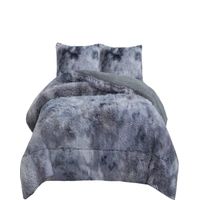 COBERTOR PELUDO CON CHIPORRO INVIERNO 2 PLAZAS Gris Jaspeado