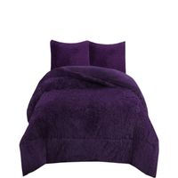 COBERTOR PELUDO INVIERNO KING- SUPER KING Violeta