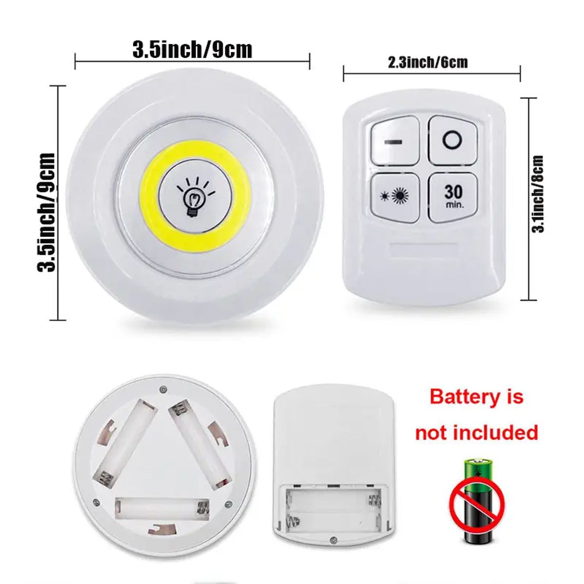 MOVI - SET 3 LUCES LED DE EMERGENCIA CON CONTROL