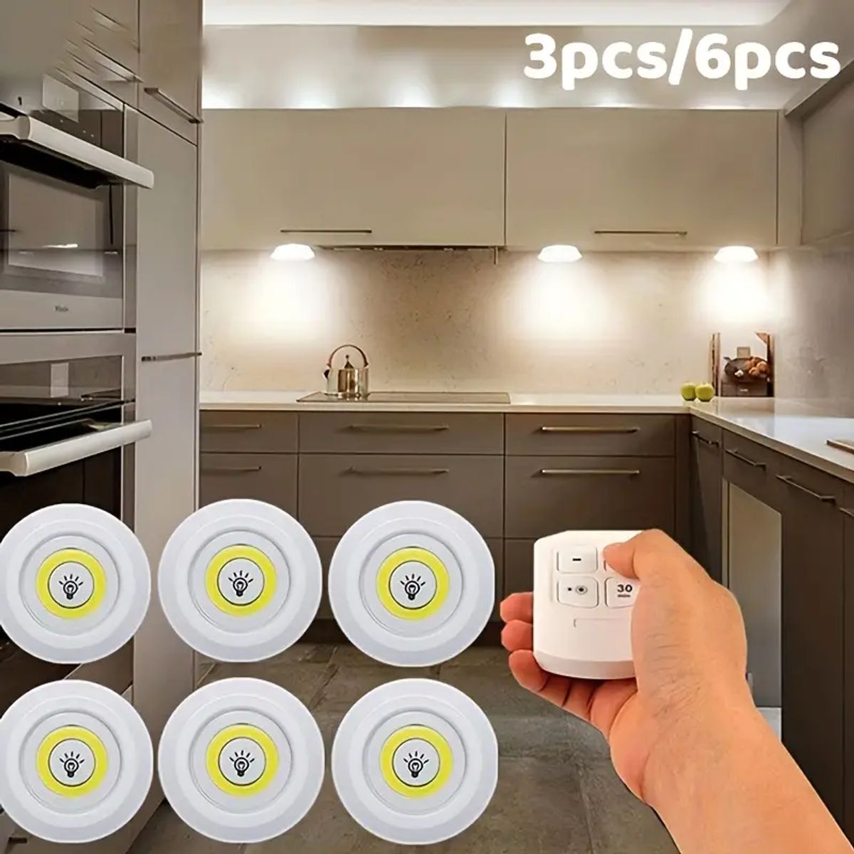 MOVI - SET 3 LUCES LED DE EMERGENCIA CON CONTROL