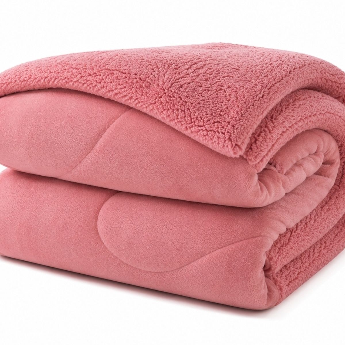 GENERICO - Cubrecama de Invierno Plush con Chiporro 2p Palo Rosa TFCS1
