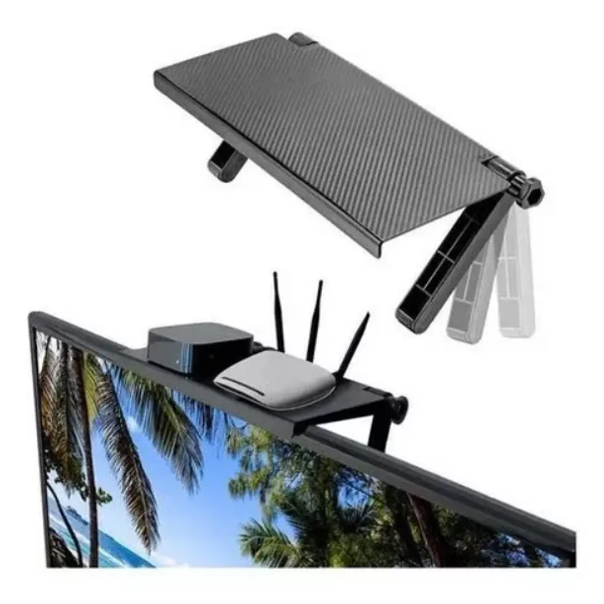 GENERICO - Repisa Estante Soporte Sobre Pantalla Tv Ajustable Plegable