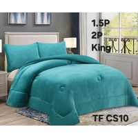 Cubrecama de Invierno Plush con Chiporro 1.5 p Turquesa TFCS10