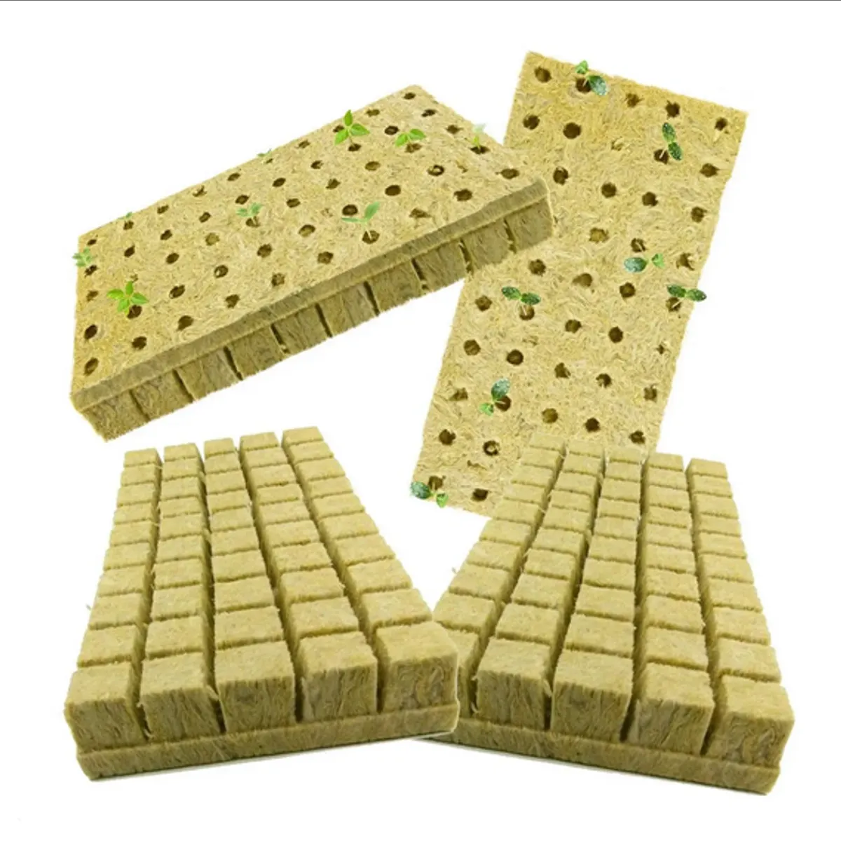 GENERICO - 200 Esponjas Tipo Lana De Roca Para Sistemas Hidropónicos