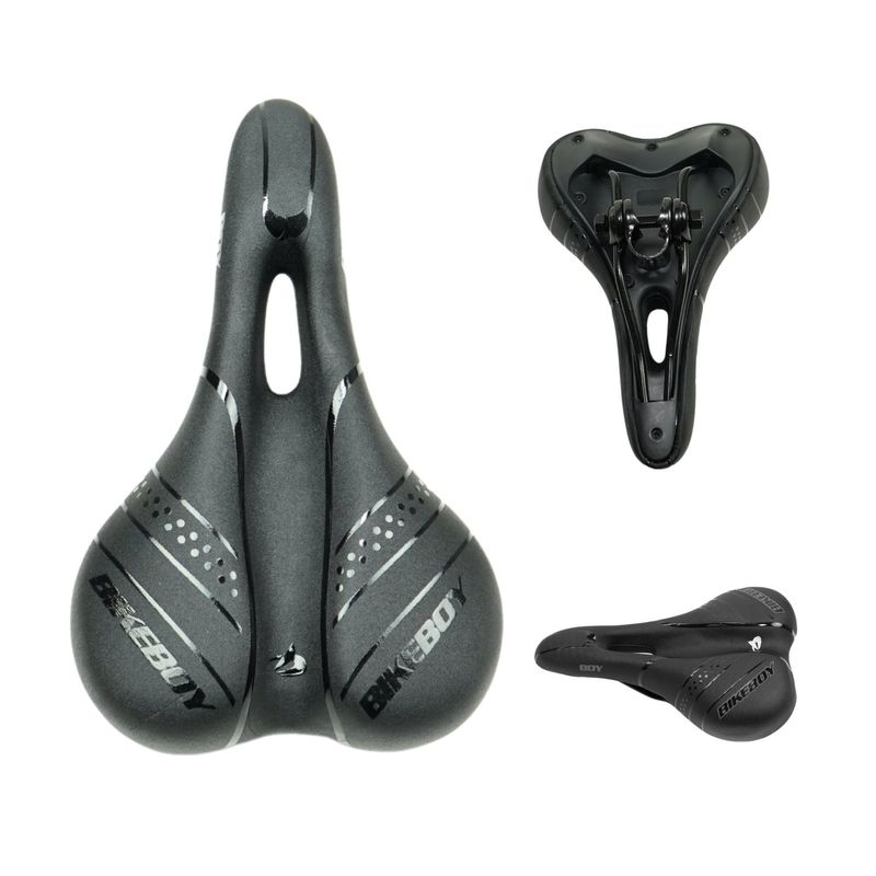 GENERICO - Sillín gel anti prostático para bicicleta negro