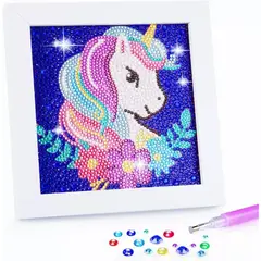 EDWINAYY - Pintura Diamante 5d Multicolor Unicornio Kit Manualidades