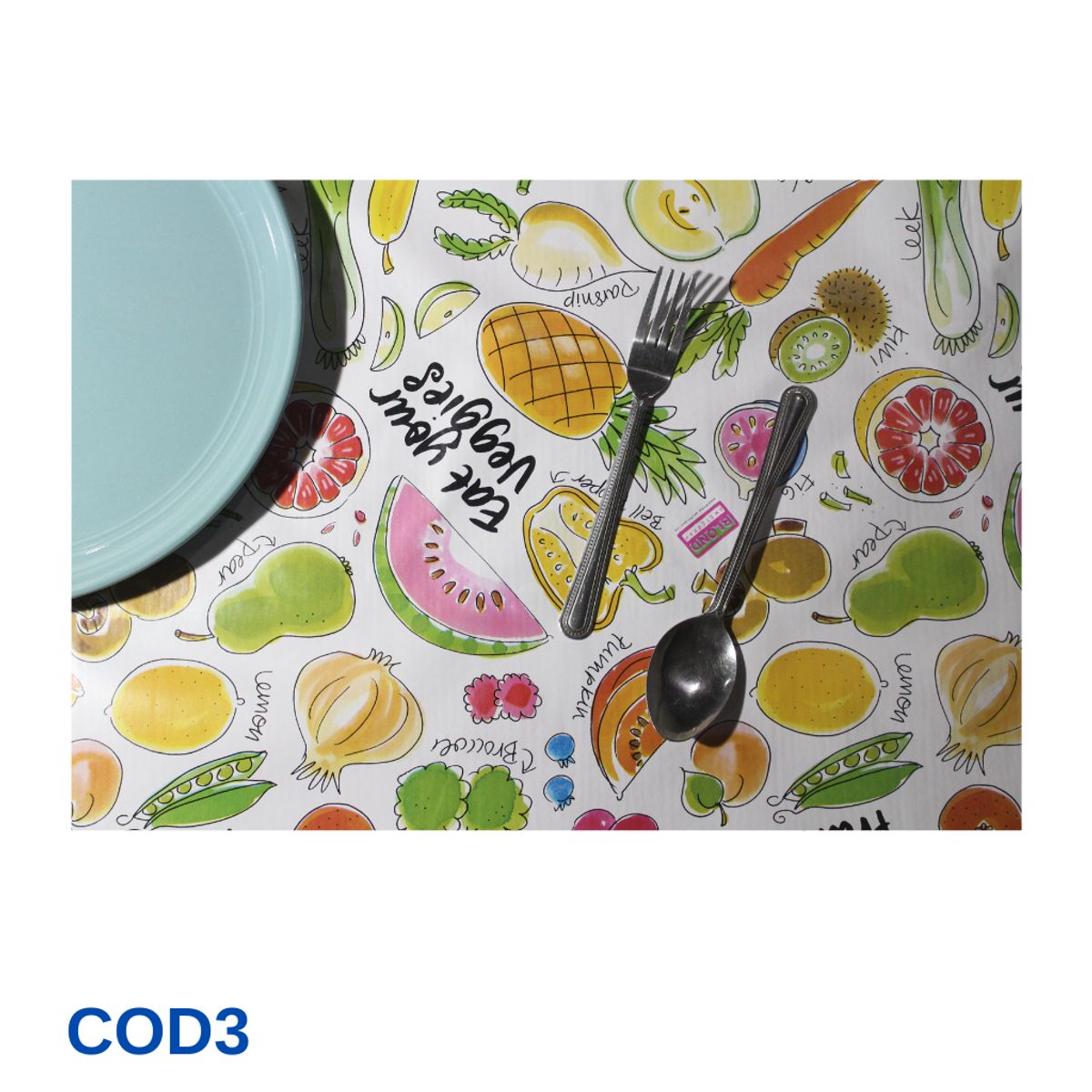 GENERICO - Mantel de Hule Afranelado Para Mantel 140x2 FRUTAS