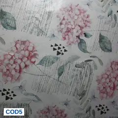 GENERICO - Mantel de Hule Afranelado Para Mantel 140x2 FLOR ROJA