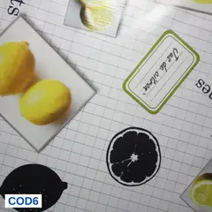 GENERICO - Mantel de Hule Afranelado Para Mantel 140x2 LIMON NEGRO