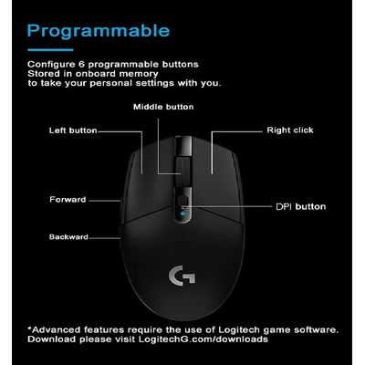 Imagen 2 del producto Mouse Inalámbrico G304 Lightspeed Gamer Blanco