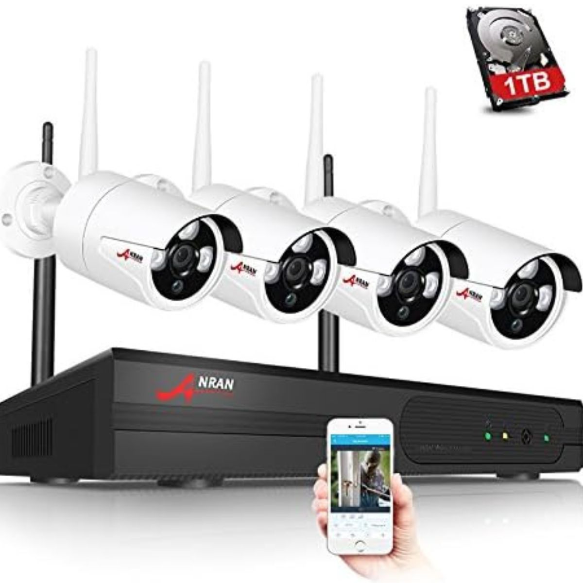 GENERICO - Pack 4 Cámaras de Seguridad + 16 TB