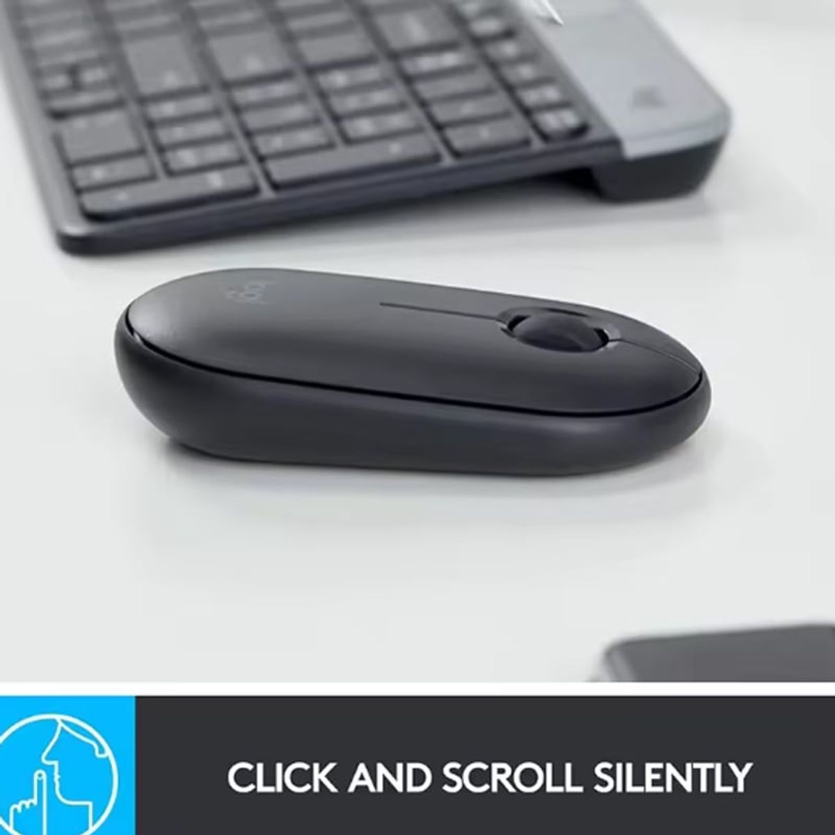 LOGITECH - Mouse M350 Pebble Negro Logitech