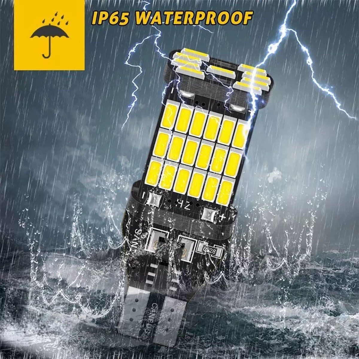 EDWINAYY - Ampolleta Bombilla Led Luces Luz Traseras Reversa Impermeabl