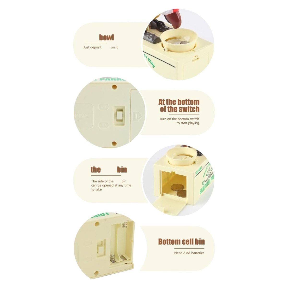 INVENCIBLE - ALCANCIA Loro Lorito ATRAPA MONEDAS NC59