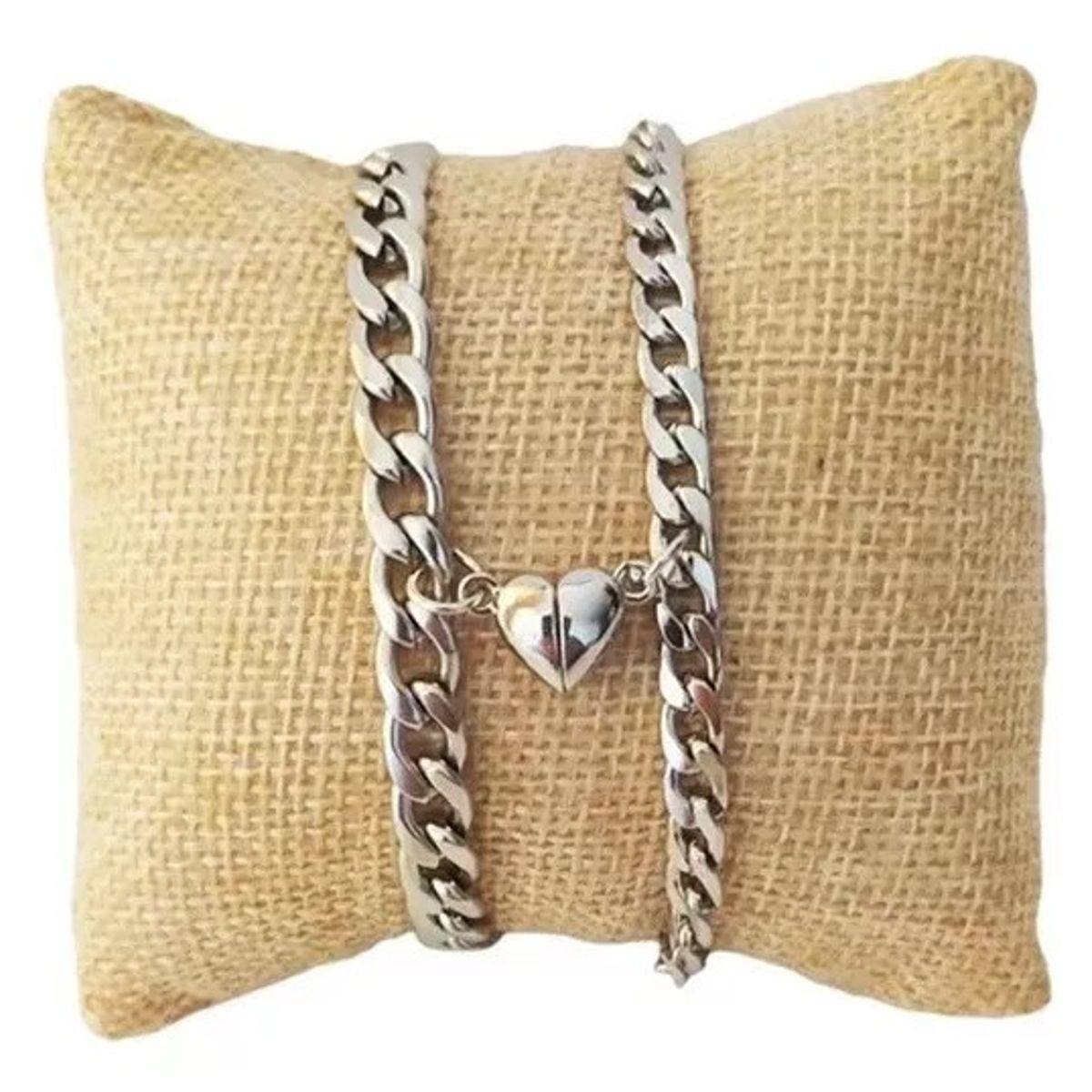 KUANGYE - Pulseras Para Parejas Con Corazón Magnético De Acero