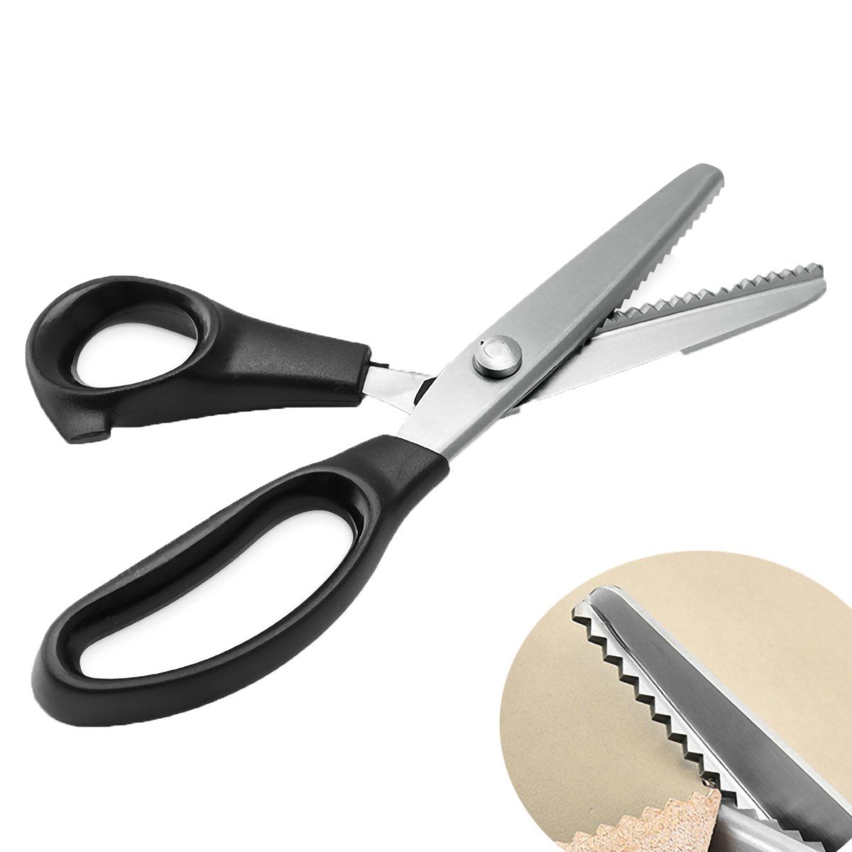 GENERICO - Tijeras De Borde Triangular Cizalla Dentada Para Tela 5mm